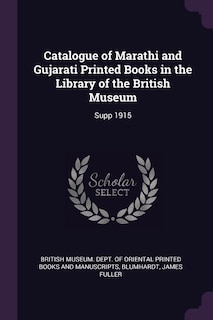 Couverture_Catalogue of Marathi and Gujarati Printed Books in the Library of the British Museum
