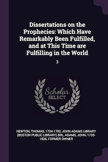 Front cover_Dissertations on the Prophecies