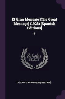 Front cover_El Gran Mensaje [The Great Message] (1928) [Spanish Editions]