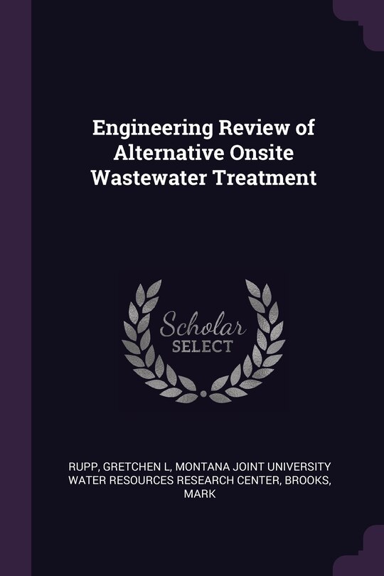 Front cover_Engineering Review of Alternative Onsite Wastewater Treatment