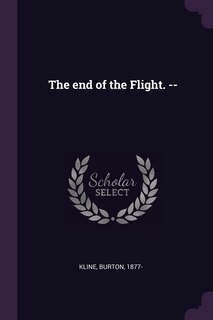 Front cover_The end of the Flight. --