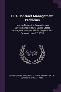Front cover_EPA Contract Management Problems