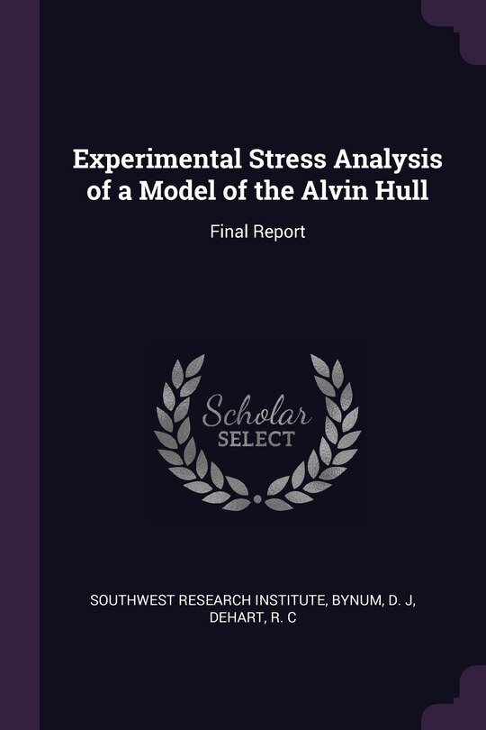 Couverture_Experimental Stress Analysis of a Model of the Alvin Hull