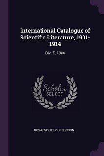 Front cover_International Catalogue of Scientific Literature, 1901-1914