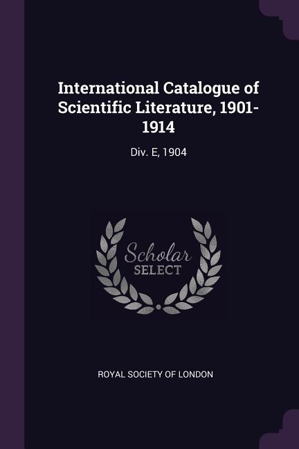 Front cover_International Catalogue of Scientific Literature, 1901-1914