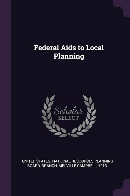 Front cover_Federal Aids to Local Planning