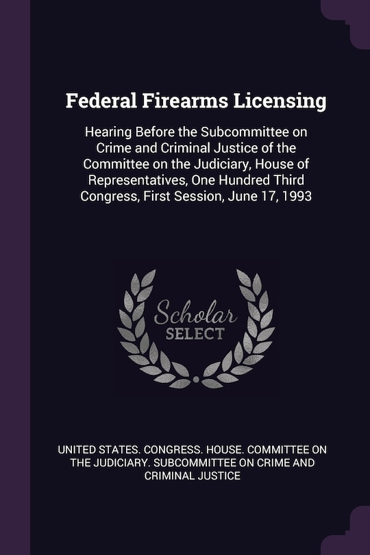 Front cover_Federal Firearms Licensing