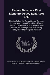 Front cover_Federal Reserve's First Monetary Policy Report for 1993