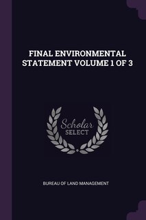 Couverture_FINAL ENVIRONMENTAL STATEMENT VOLUME 1 OF 3