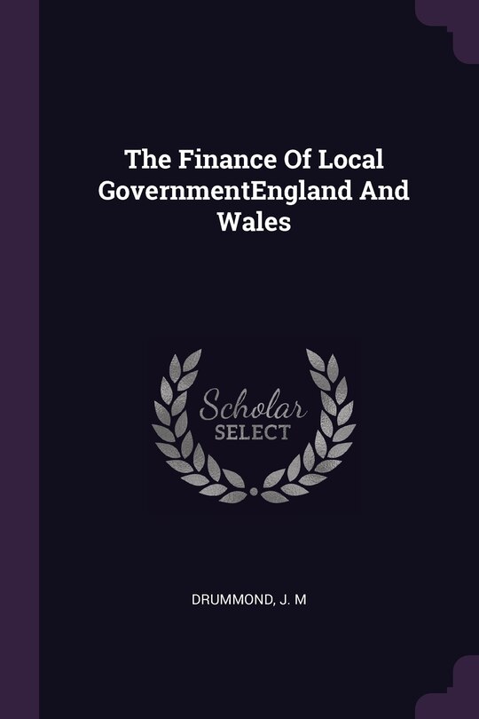 Couverture_The Finance Of Local GovernmentEngland And Wales