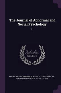 Front cover_The Journal of Abnormal and Social Psychology