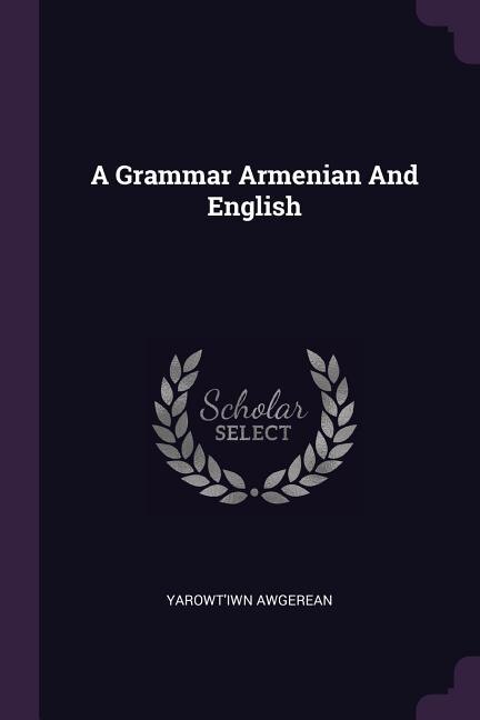Couverture_A Grammar Armenian And English