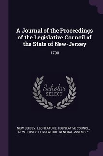 Couverture_A Journal of the Proceedings of the Legislative Council of the State of New-Jersey