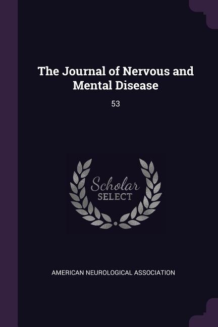 Front cover_The Journal of Nervous and Mental Disease