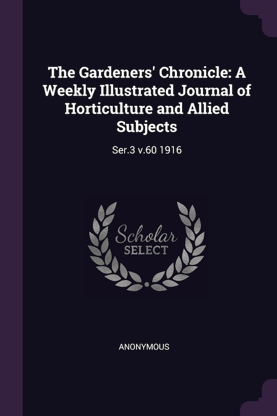 Front cover_The Gardeners' Chronicle