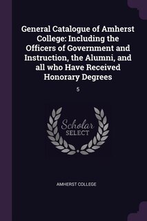 Couverture_General Catalogue of Amherst College