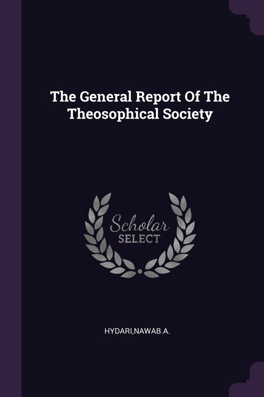 Couverture_The General Report Of The Theosophical Society