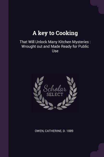 Front cover_A key to Cooking