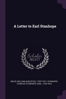 Couverture_A Letter to Earl Stanhope