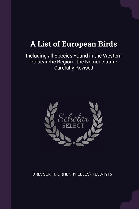 Front cover_A List of European Birds