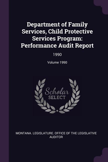 Couverture_Department of Family Services, Child Protective Services Program