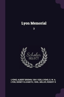 Front cover_Lyon Memorial
