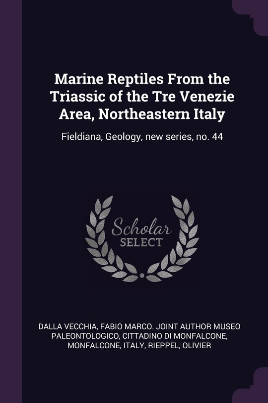 Couverture_Marine Reptiles From the Triassic of the Tre Venezie Area, Northeastern Italy
