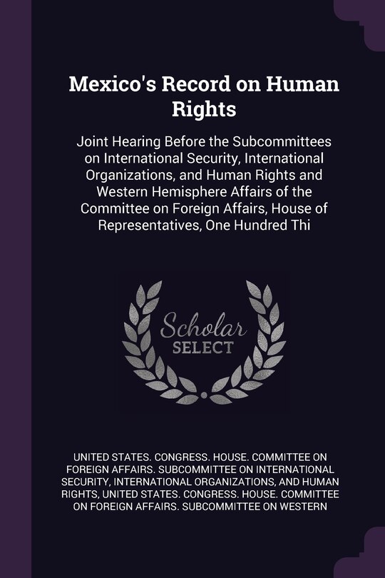 Front cover_Mexico's Record on Human Rights