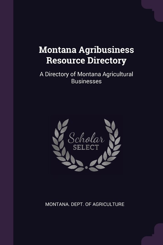 Front cover_Montana Agribusiness Resource Directory