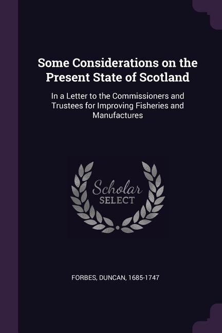 Front cover_Some Considerations on the Present State of Scotland