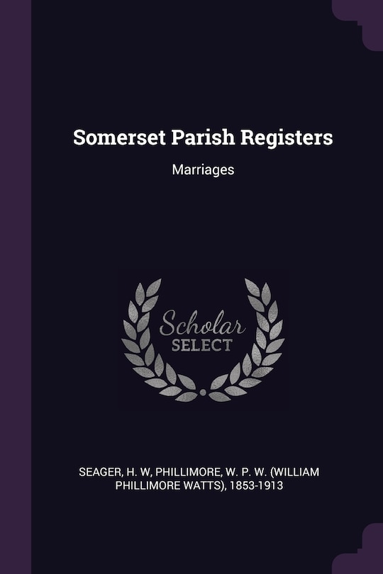 Front cover_Somerset Parish Registers