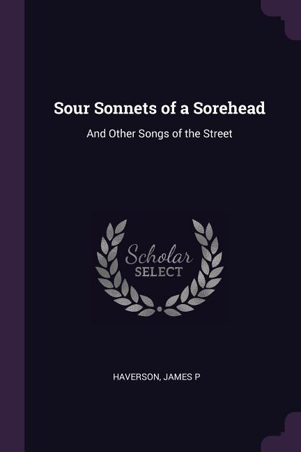 Front cover_Sour Sonnets of a Sorehead
