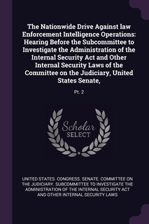 Couverture_The Nationwide Drive Against law Enforcement Intelligence Operations