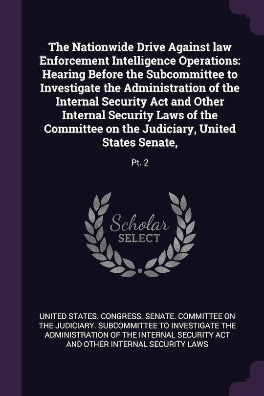Couverture_The Nationwide Drive Against law Enforcement Intelligence Operations