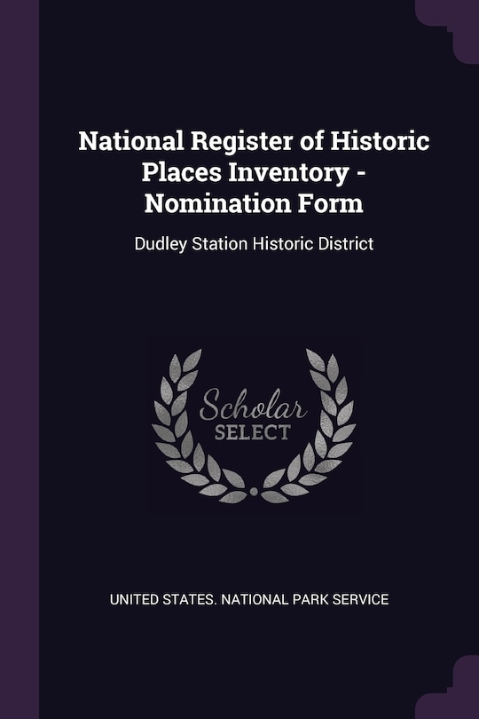 Front cover_National Register of Historic Places Inventory - Nomination Form