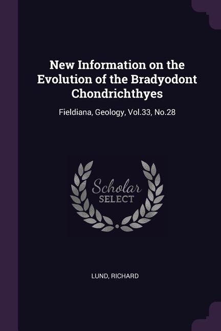 Couverture_New Information on the Evolution of the Bradyodont Chondrichthyes