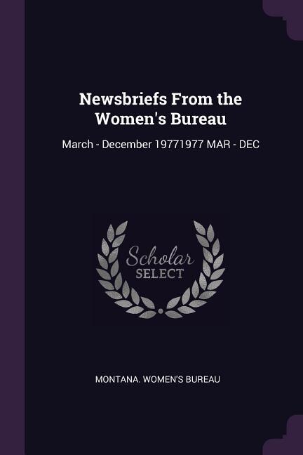 Couverture_Newsbriefs From the Women's Bureau