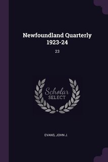 Front cover_Newfoundland Quarterly 1923-24