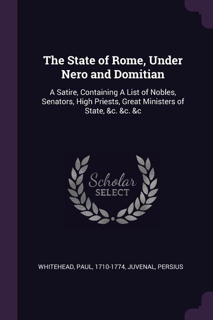 Front cover_The State of Rome, Under Nero and Domitian