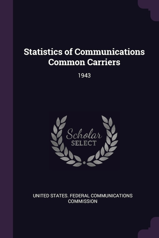 Front cover_Statistics of Communications Common Carriers