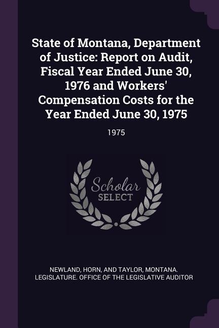 Couverture_State of Montana, Department of Justice