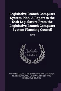 Couverture_Legislative Branch Computer System Plan