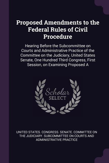 Front cover_Proposed Amendments to the Federal Rules of Civil Procedure