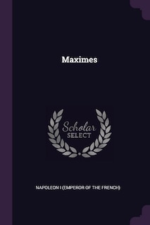 Front cover_Maximes