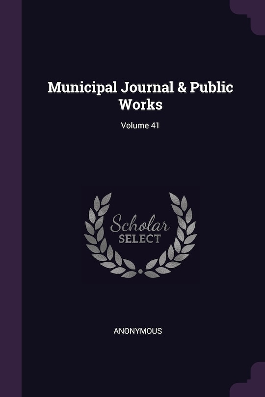 Couverture_Municipal Journal & Public Works; Volume 41