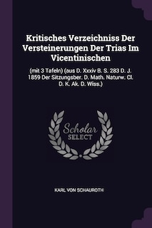 Front cover_Kritisches Verzeichniss Der Versteinerungen Der Trias Im Vicentinischen