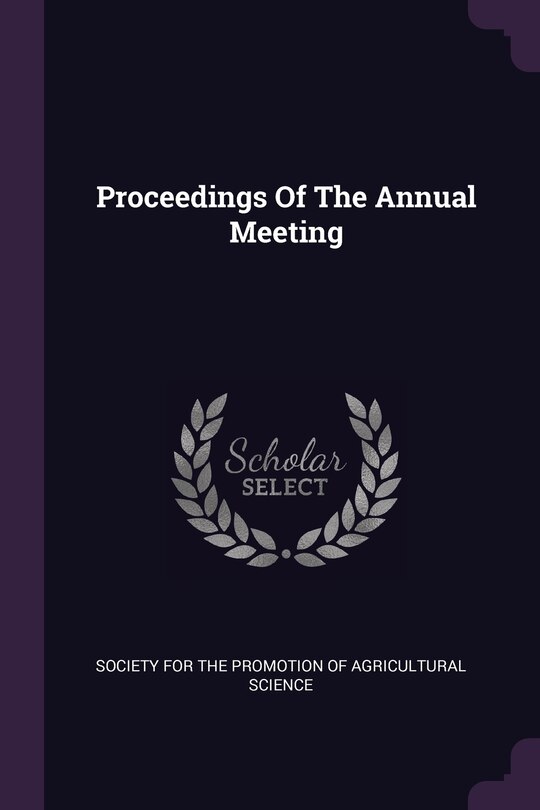 Front cover_Proceedings Of The Annual Meeting