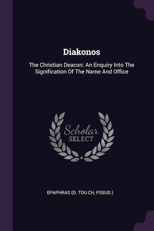 Front cover_Diakonos