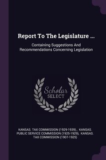 Couverture_Report To The Legislature ...