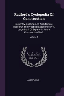 Couverture_Radford's Cyclopedia Of Construction